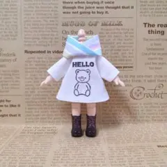 オビツ11服　ロゴ＆クマミニワンピース・スヌードセット　ねんどろいどどーる