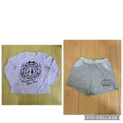 140cm 長袖Tシャツ ショートパンツセット