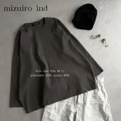 mizuiroind ミズイロインド クルーネックチュニックプルオーバー ニット
