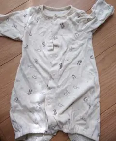 動物柄ロンパース クリーム色