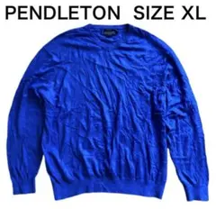PENDLETON ペンドルトン ニット セーター ブルー カシミア紺サイズXLのサムネイル