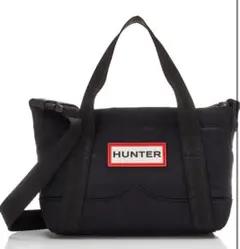 HUNTER ブラック トートバッグ