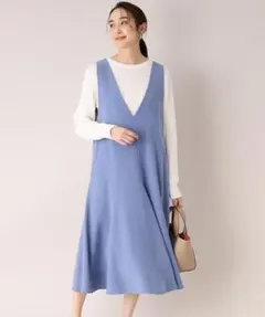 アンタイトル　［ラクに着られる】　きれいめフレアジャンパースカート