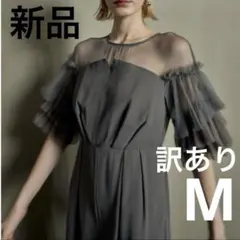 新品✨et.UNiVER チュールフリルオールインワン パンツドレス グレー Mのサムネイル