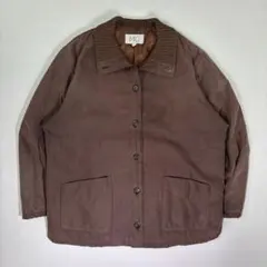 ジャケット ライトアウター ブラウン ゆったり レトロ 古着 秋冬