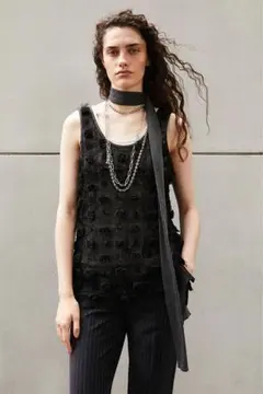 MARGE × 6(ROKU)＞TULLE SHORT GILET/ジレ - メルカリ