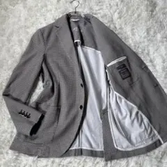 【美品】CIRCOLO ジャージージャケット チェック 48グレー