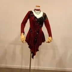 社交ダンス用ドレス 赤と黒
