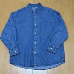 GU デニムオーバーサイズシャツ　ジーユー　長袖　ジージャン　デニムジャケット