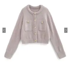 GRL ラメフェザーカーディガン