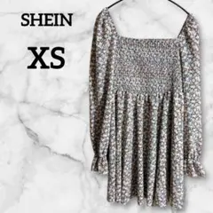 SHEIN 【XS】フラワープリント 長袖チュニック海外古着のサムネイル