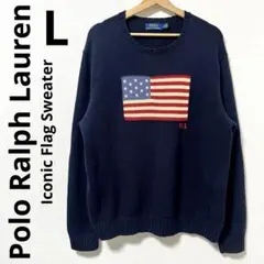 《Polo Ralph Lauren》Iconic Flag Sweater L