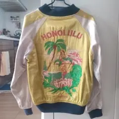 【希少】HOUSTON リバーシブル 刺繍スカジャン　ネイティブアメリカン 希少】HOUSTON リバーシブル 刺繍スカジャン ネイティブ