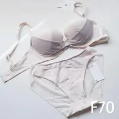 パルファージュ10S♪リボンブラF70&ショーツM ひびきにくい ワコール 新品