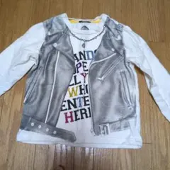 ライダースジャケット風 長袖カットソー