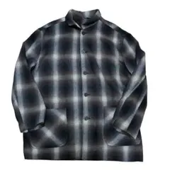 80s USA製 ウールジャケット オンブレーチェック シャドーチェック