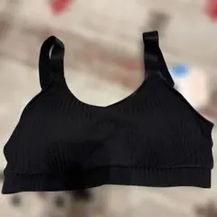 新品ジーユーGU BRA-FEEL ブラック リブブラトップ Mサイズ