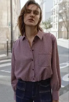 ZARA 長袖 チェック柄 シャツ 新品未使用