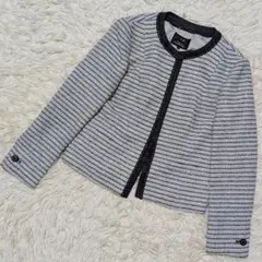 23区　ツイード　ノーカラージャケット　23K 38サイズ