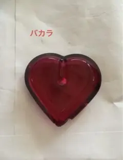バカラ　赤色　ハート型　ペンダントトップ　アクセサリー