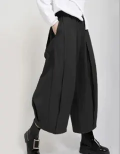 ワイドレッグパンツ　サイズL ブラック