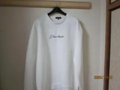 ホワイトクルーネックトレーナー