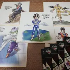 ドラゴンボール　一番くじ　色紙　５種　原画　アート　鳥山明　絵　色コレ　グッズ