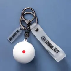 ビリヤードボール風 キーホルダー シリコン製 シンプルでおしゃれなデザイン