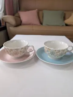 Afternoon Tea スワロフスキー花柄ティーカップ・ソーサーセット1客