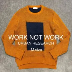 WORK NOT WORK コットンニット セーター モヘア 日本製 アート