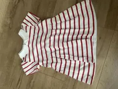 TOMMY HILFIGER 白赤ストライプ ワンピース 80