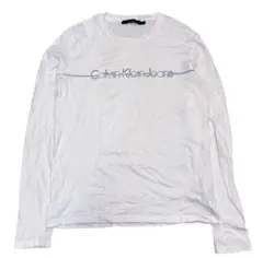 calvin klein jeans フロントロゴ ロングスリーブ カットソー