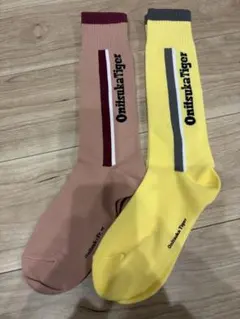 Onitsuka Tiger ソックス ピンクとイエロー　スポーツ用