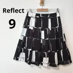 Reflect リフレクト 9号 M モノトーン 幾何学柄膝丈スカートのサムネイル