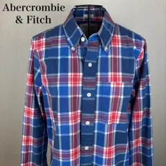 ★美品★Abercrombie&Fitch アバクロ メンズ 長袖チェックシャツ