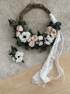 ウェディングブーケ[リース型]＋ブートニア