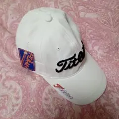 Titleist ゴルフキャップ ホワイト メッシュ マーカー付 フリーサイズ