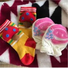 ベビー靴下 手袋 新品同様セット 出産準備 マタニティ 赤ちゃん 新生児