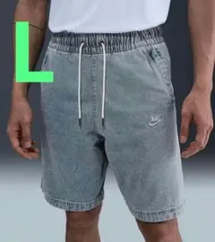 NIKE★タグなし新品　メンズ　ブリーチデニム　ショート　ハーフパンツ★Lサイズ