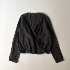 美品＊ネストローブ　リネン カシュクール カーディガン　ブラック　レースのサムネイル