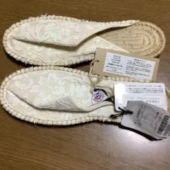 SALON adam et rope レース エスパドリーユ 38