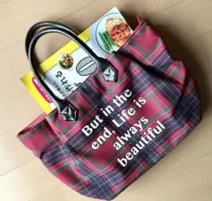 最終Sale ★ 美品 ★ レディース トートバッグ チェック柄