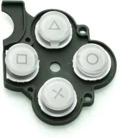 PSP-2000 3000 パーツ ○△□× ボタン ラバー ゴム 白G100