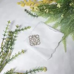 刺繍入り　ホワイト　ハンカチ　結婚式　レディース　ベージュ　白