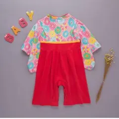 【新品】 ひなまつり　袴ロンパース　70 ベビー　女の子　袴　お食い初め