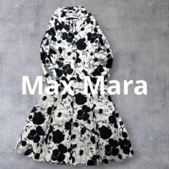 HGC-D449/美品 'S MAXMARA コート 羽織 総シルク 総柄 42 - メルカリ