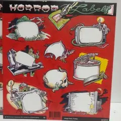ビンテージ　90s ホラーシール　スカル　テレビ　目玉　ヘビ　など　10枚セット