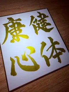 書道作品【健体康心】
