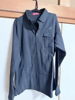 [極美品] YONEXヨネックス 襟付長袖 サイズL 黒 ゴルフウェア テニス