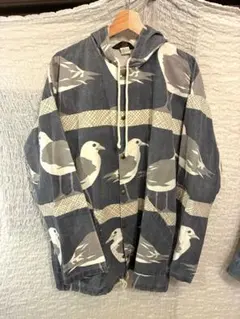 90s MICHIGANRAG カモメ 総柄 コットンパーカー USA製 鳥柄 - メルカリ